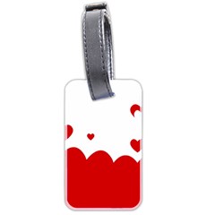 Heart Shape Background Love Luggage Tags (two Sides) by Nexatart