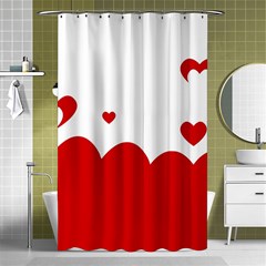 Heart Shape Background Love Shower Curtain 48  X 72  (small)  by Nexatart