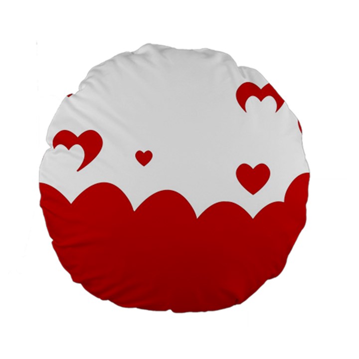 Heart Shape Background Love Standard 15  Premium Round Cushions