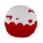 Heart Shape Background Love Standard 15  Premium Round Cushions Back