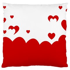 Heart Shape Background Love Large Flano Cushion Case (two Sides) by Nexatart