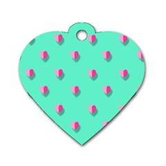 Love Heart Set Seamless Pattern Dog Tag Heart (two Sides) by Nexatart