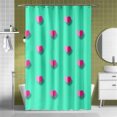 Love Heart Set Seamless Pattern Shower Curtain 48  X 72  (small)  by Nexatart