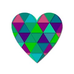 Background Geometric Triangle Heart Magnet by Nexatart