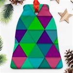 Background Geometric Triangle Bell Ornament (Two Sides) Front