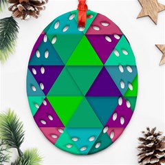 Background Geometric Triangle Ornament (oval Filigree) by Nexatart