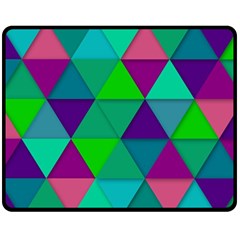 Background Geometric Triangle Double Sided Fleece Blanket (medium)  by Nexatart