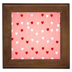 Heart Shape Background Love Framed Tiles by Nexatart