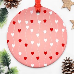 Heart Shape Background Love Ornament (round) by Nexatart