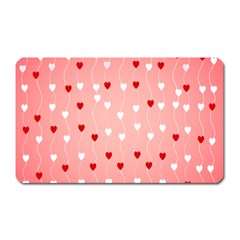 Heart Shape Background Love Magnet (rectangular) by Nexatart