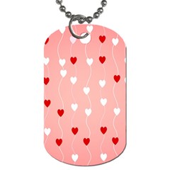 Heart Shape Background Love Dog Tag (one Side) by Nexatart