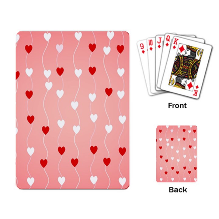 Heart Shape Background Love Playing Card