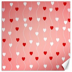 Heart Shape Background Love Canvas 16  X 16   by Nexatart