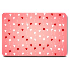 Heart Shape Background Love Large Doormat  by Nexatart