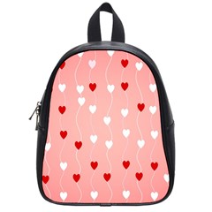 Heart Shape Background Love School Bag (small) by Nexatart