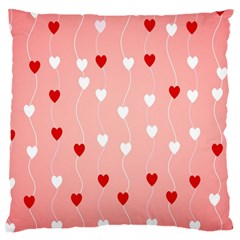 Heart Shape Background Love Large Cushion Case (two Sides) by Nexatart