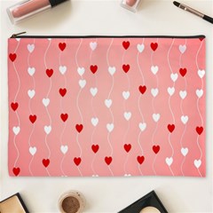 Heart Shape Background Love Cosmetic Bag (xxxl)  by Nexatart