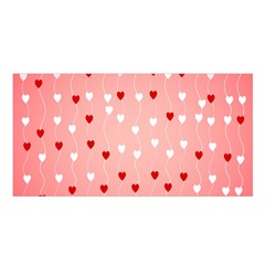 Heart Shape Background Love Satin Shawl by Nexatart