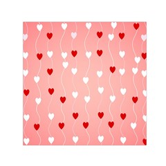 Heart Shape Background Love Small Satin Scarf (square) by Nexatart