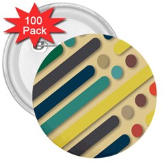 Background Vintage Desktop Color 3  Buttons (100 Pack)  by Nexatart