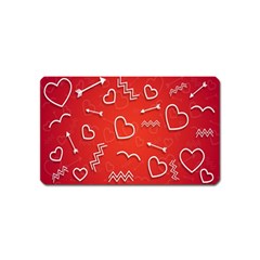 Background Valentine S Day Love Magnet (name Card) by Nexatart