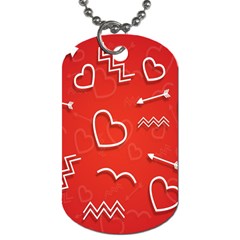 Background Valentine S Day Love Dog Tag (two Sides) by Nexatart