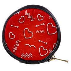 Background Valentine S Day Love Mini Makeup Bags by Nexatart