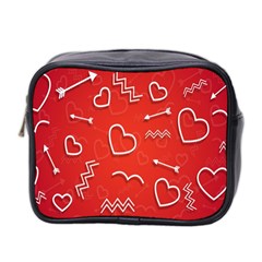 Background Valentine S Day Love Mini Toiletries Bag 2-side by Nexatart