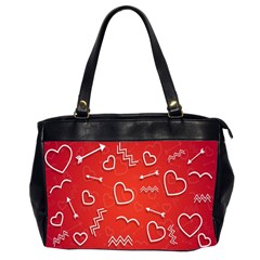 Background Valentine S Day Love Office Handbags (2 Sides)  by Nexatart