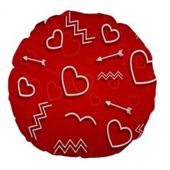 Background Valentine S Day Love Large 18  Premium Round Cushions