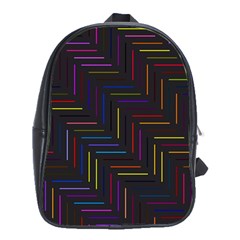 Lines Line Background School Bag (xl)