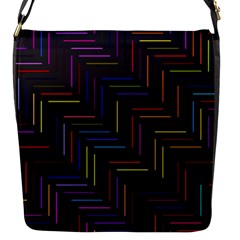 Lines Line Background Flap Messenger Bag (s)