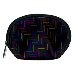 Lines Line Background Accessory Pouches (medium)  by Nexatart