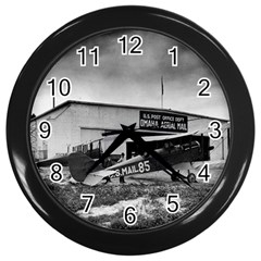 Omaha Airfield Airplain Hangar Wall Clocks (Black)