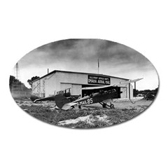 Omaha Airfield Airplain Hangar Oval Magnet