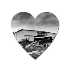 Omaha Airfield Airplain Hangar Heart Magnet