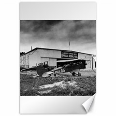 Omaha Airfield Airplain Hangar Canvas 12  x 18  