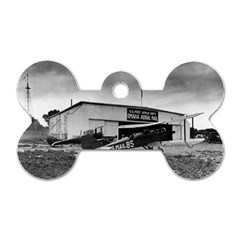 Omaha Airfield Airplain Hangar Dog Tag Bone (One Side)