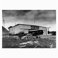 Omaha Airfield Airplain Hangar Large Glasses Cloth (2-Side)