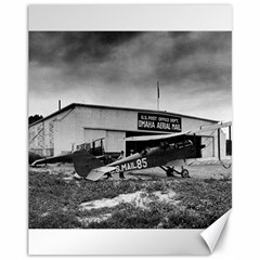 Omaha Airfield Airplain Hangar Canvas 11  x 14  