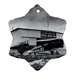 Omaha Airfield Airplain Hangar Snowflake Ornament (Two Sides) Back