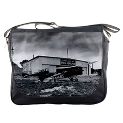 Omaha Airfield Airplain Hangar Messenger Bags