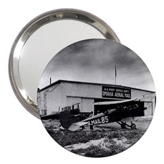 Omaha Airfield Airplain Hangar 3  Handbag Mirrors