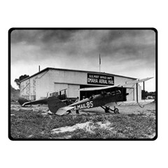 Omaha Airfield Airplain Hangar Double Sided Fleece Blanket (small)  by Nexatart