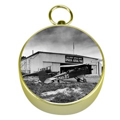 Omaha Airfield Airplain Hangar Gold Compasses