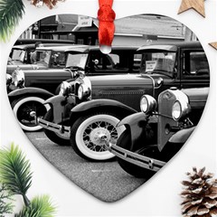 Vehicle Car Transportation Vintage Ornament (heart) by Nexatart