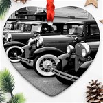 Vehicle Car Transportation Vintage Ornament (Heart) Front