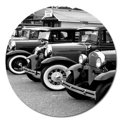 Vehicle Car Transportation Vintage Magnet 5  (round) by Nexatart