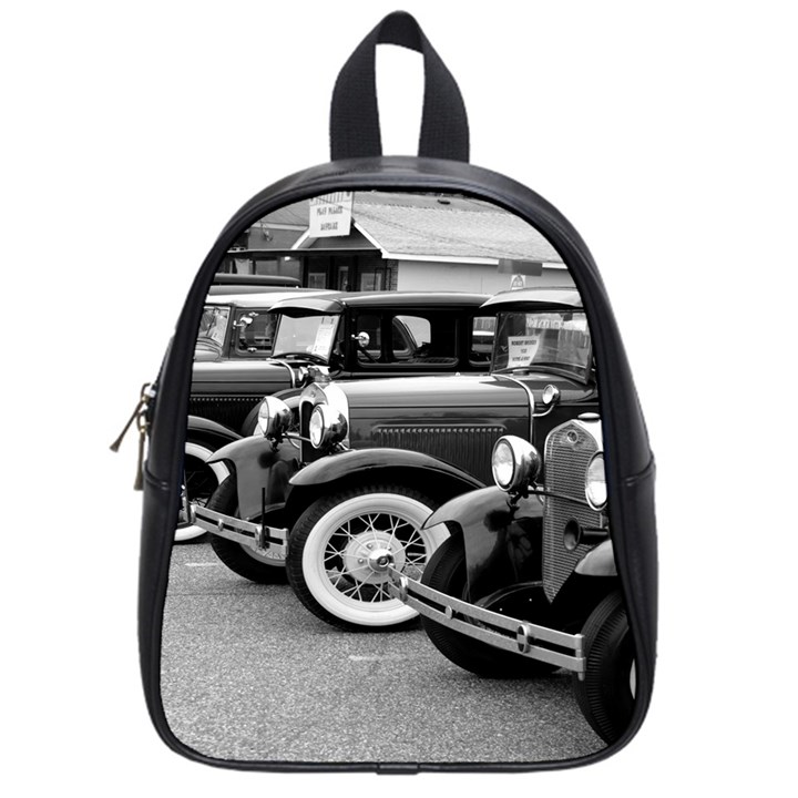 Vehicle Car Transportation Vintage School Bag (Small)