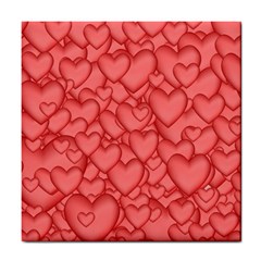 Background Hearts Love Tile Coasters by Nexatart